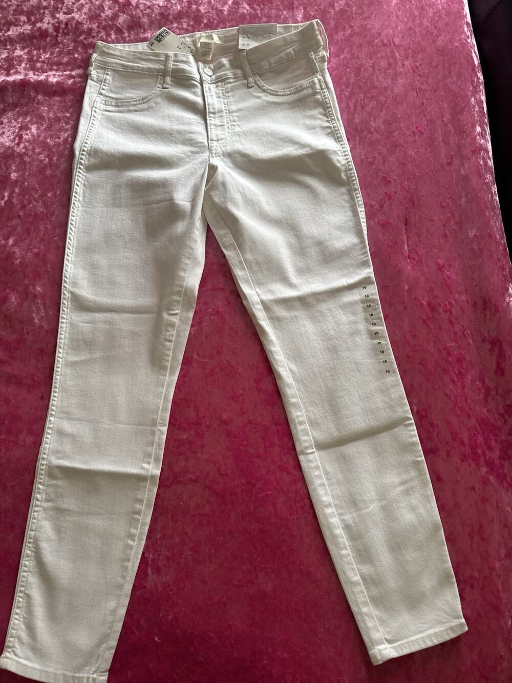 NWT H&M White Jeans Skinny Cigarette Women's US 10